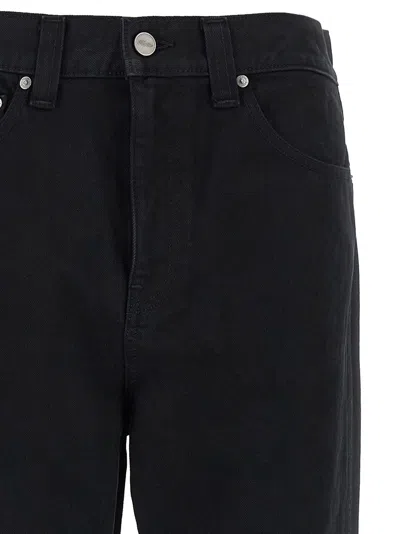 Khaite Bacall Low Rise Straight Jeans In Black