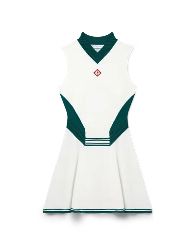 Casablanca Paris Draped Tennis Dress In White