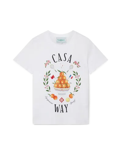 Casablanca Paris Casa Way Short-sleeve T-shirt In Orange