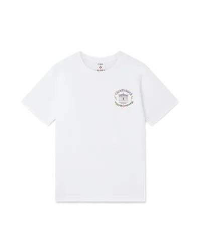 Casablanca Paris Le Temple Du Sport Short-sleeve T-shirt In White