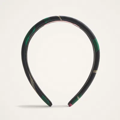 La Doublej Floral-jacquard Flat Headband In Black