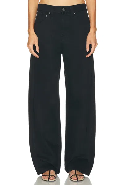 Khaite Bacall Low Rise Straight Jeans In Black