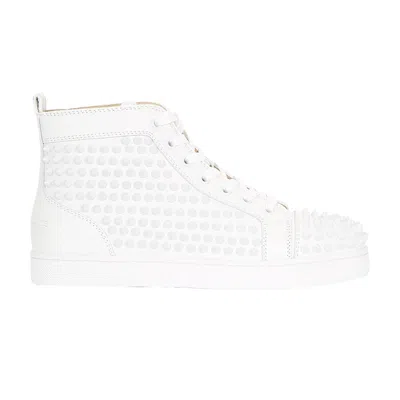 Pre-owned Christian Louboutin Louis Flat Calf Spikes 'latte' | White | Men's Size 41