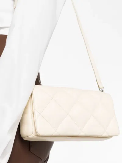 Stand Studio Hera Quilted Leather Shoulder Bag In Neutral