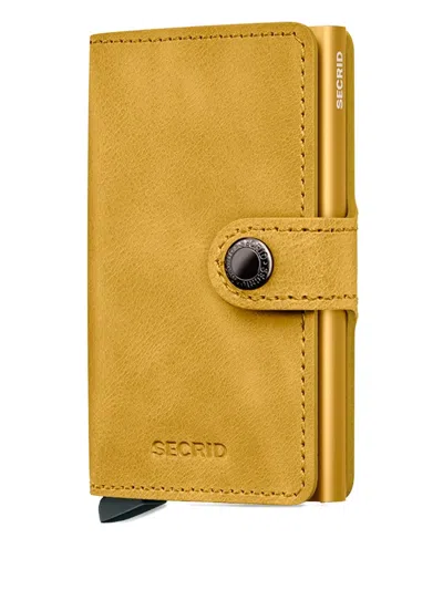 搭扣开合皮质迷你钱包