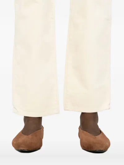 7 For All Mankind Calie Straight Leg Corduroy Pants Clothing In Neutral