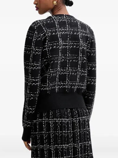 Silvian Heach Tweed-fringed Button-down Jacket In Multi