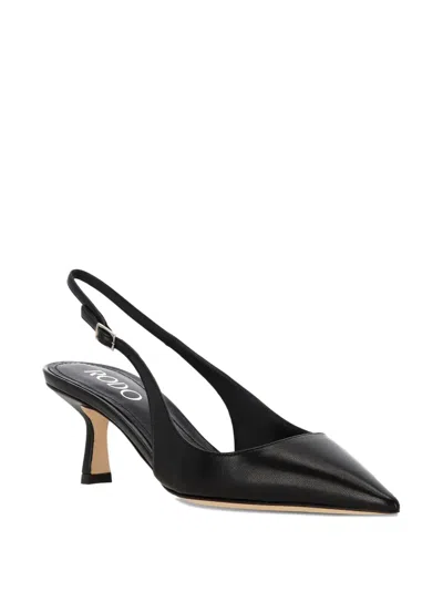 Rodo 35mm Slingback Leather Pumps In Black