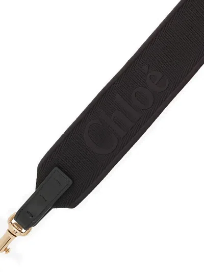 Chloé Adjustable Logo Strap In Black