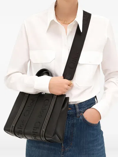 Chloé Adjustable Logo Strap In Black