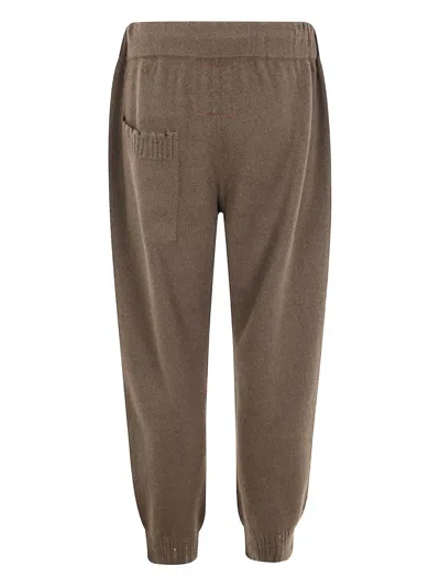 Uma Wang "simple Ws" Ankle Pants In Brown
