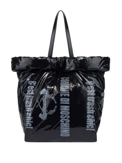 Moschino Trash Bag In Black