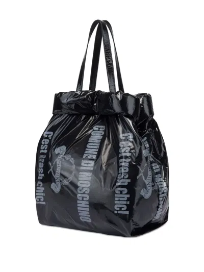 Moschino Trash Bag In Black