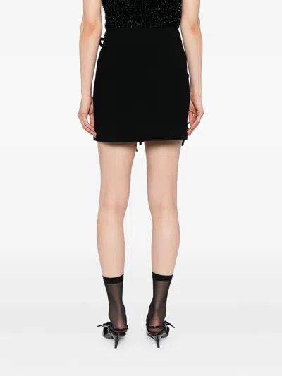 Msgm Bow-embellished Skirt In Black