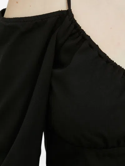 Samsoe & Samsoe Off-shoulder Midi Dress In Black