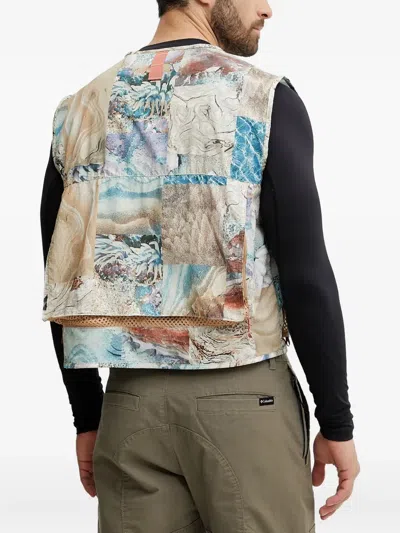 Columbia Patchwork-print Gilet In Multi