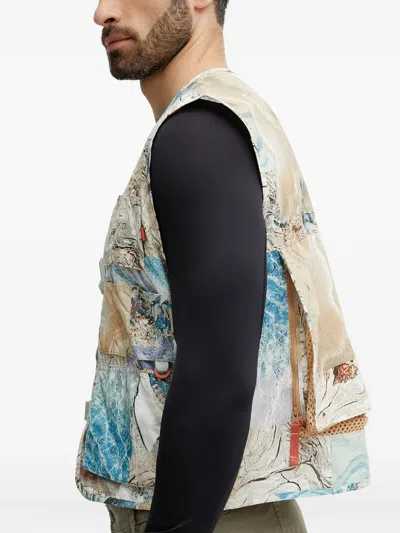 Columbia Patchwork-print Gilet In Multi