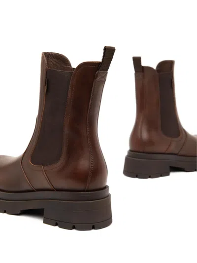 Nero Giardini Elastic-panel Platform Boots In Brown