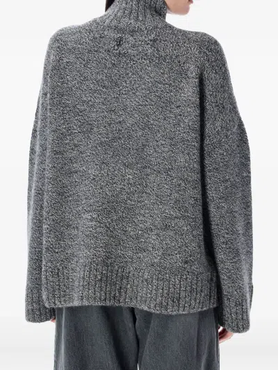 Jw Anderson J. W. Anderson Leather Patch Pocket Jumper In Gray