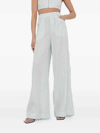 细条纹口袋长裤