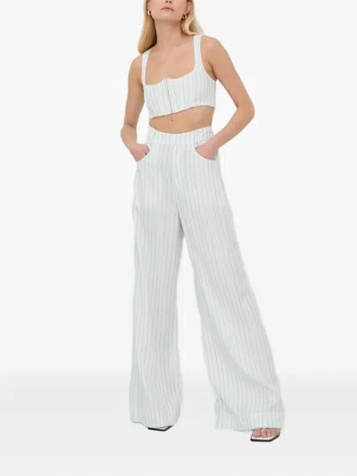 细条纹口袋长裤