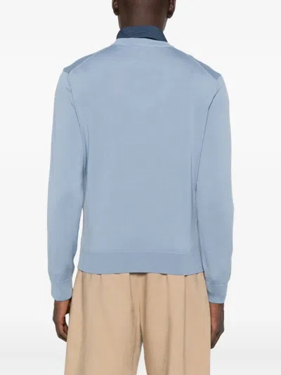 Maison Kitsuné Fox Head-patch Sweatshirt In Blue