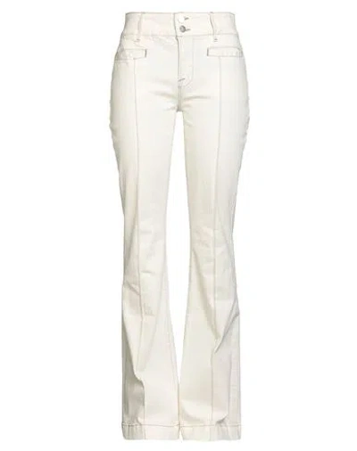 Frame Woman Jeans Ivory Size 27 Cotton, Polyester, Elastane In White