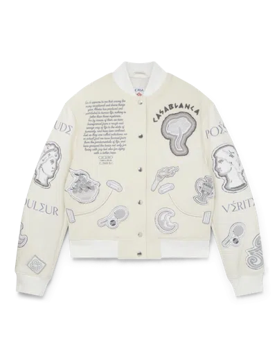 Casablanca Paris Chenille Patchwork Bomber Jacket In Neutral