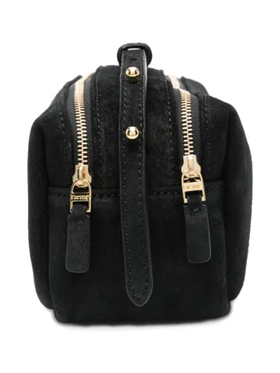 Elleme Mini Trousse Suede Zip-top Shoulder Bag In Black