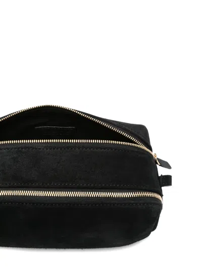 Elleme Mini Trousse Suede Zip-top Shoulder Bag In Black