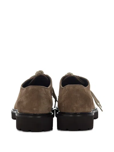 Doucal's Parabout Suede Lace-up Shoe With Hooks In Brown