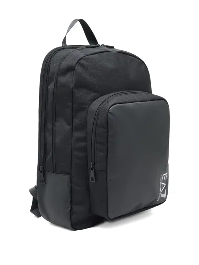 Ea7 Logo-print Backpack In Black