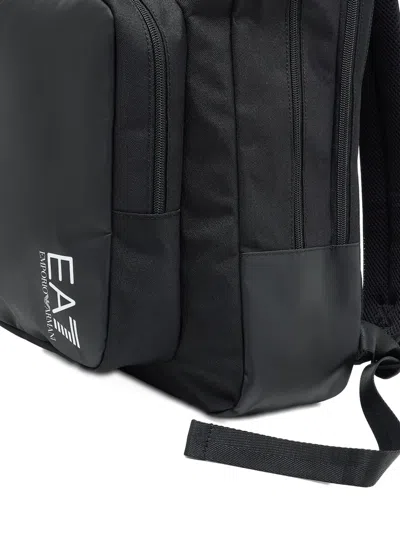 Ea7 Logo-print Backpack In Black