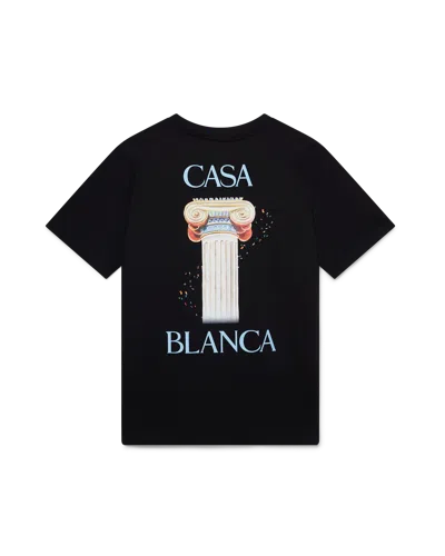 Casablanca Paris La Colonne Short-sleeve Short-sleeve T-shirt In Black