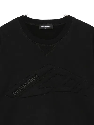 Dsquared2 Embossed-logo Sweatshirt In Black