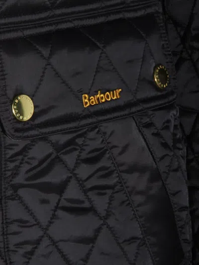 Barbour Quilted Jacket With Long Sleeves And Pockets In Black