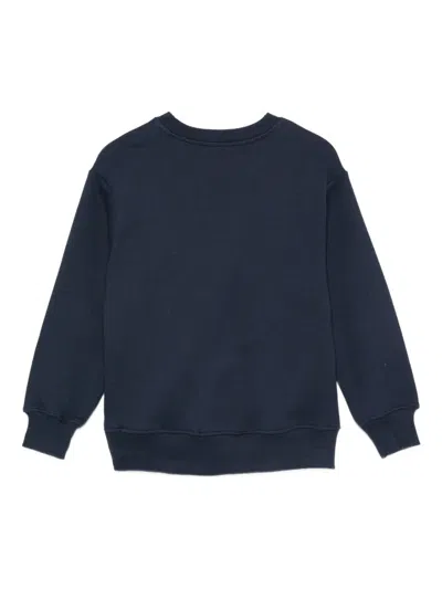 Msgm Logo-embossed Sweatshirt In Blue