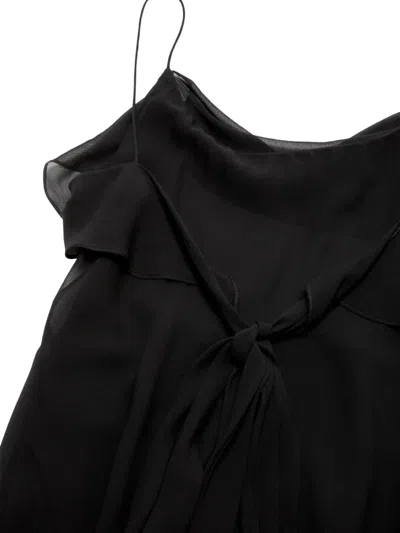 Acne Studios Draped Asymmetric Minidress In Black