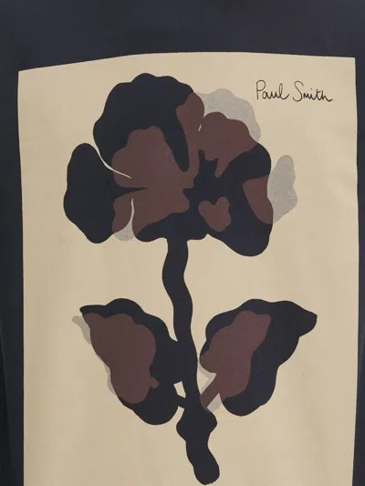 Paul Smith Navy 'placement Flower Print' Sweatshirt Blue In Blue