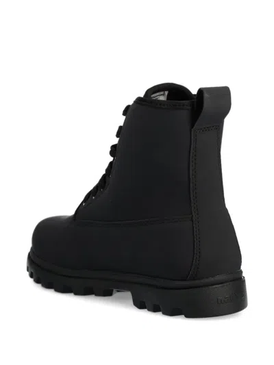 Native Lace-up Lug-sole Boots In Black