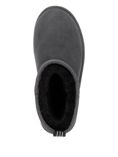 Emu Australia Flat Ankle Boots In Black