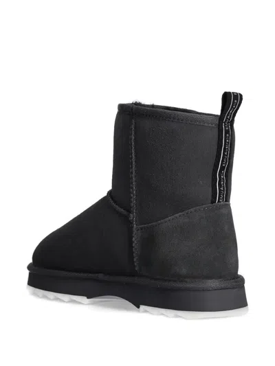 Emu Australia Flat Ankle Boots In Black