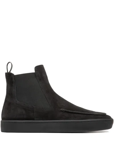 Officine Creative Elastic-panel Suede Boots In Black
