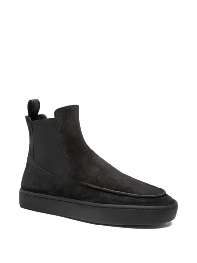 Officine Creative Elastic-panel Suede Boots In Black