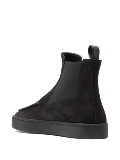 Officine Creative Elastic-panel Suede Boots In Black