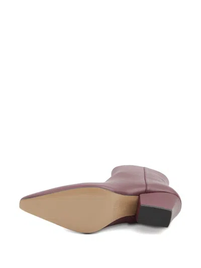 Paris Texas Ankle Boots In Rouge Noir Calf Leather In Burgundy