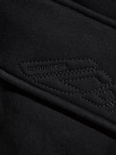 Dsquared2 Cargo Track Pants In Black