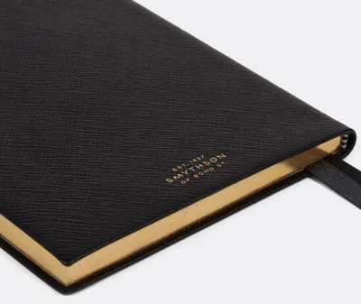 Smythson Notebooks Black Uni In Black