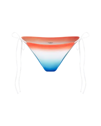 Casablanca Paris Gradient Bikini Bottom In Orange In Multi
