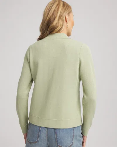 Chico's Button-front Cardigan Sweater Jacket In Sage Meadow